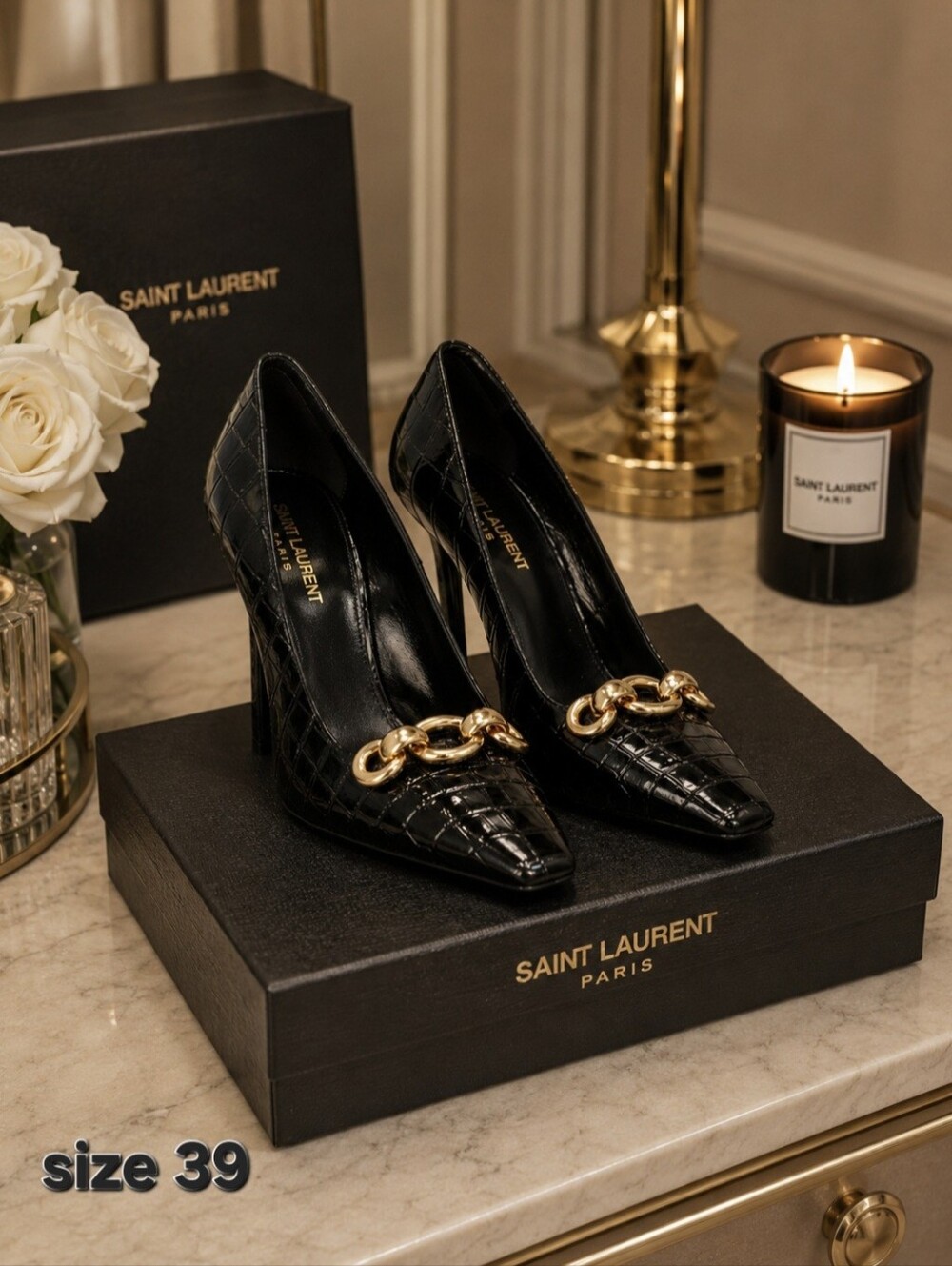 Yves Saint Laurent Silvana Chain Pumps
